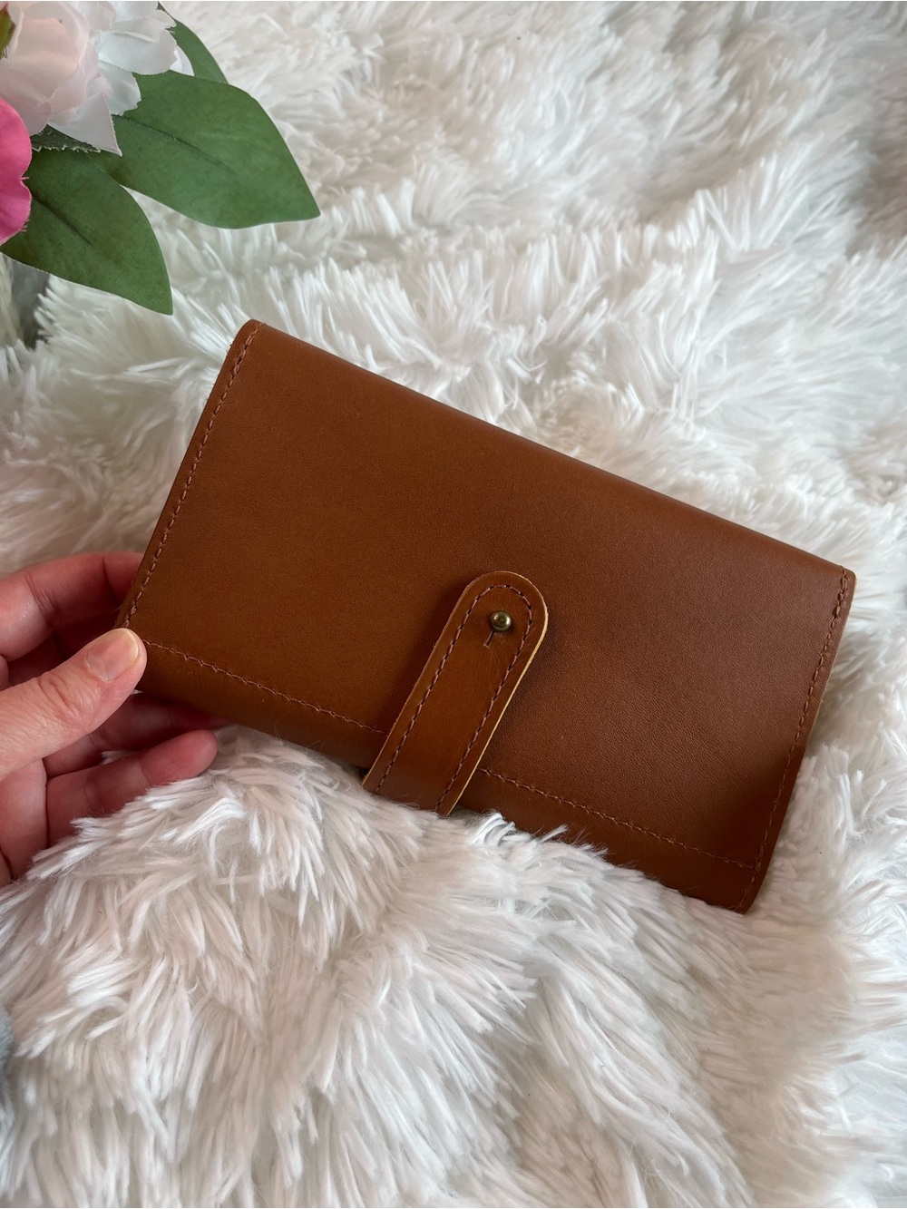 New from PLG trifold wallet in honey